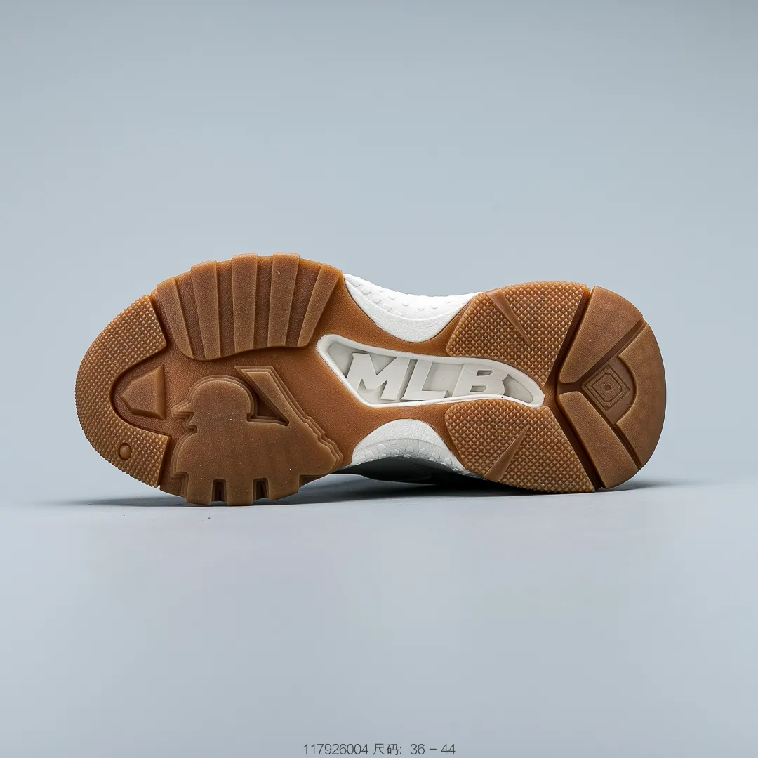 💰660 Brand new independently developed 6cm thickness combination abrasive outsole Korea SS19 limited sale NY American Rugby Yankees limited x MLB Big Ball Chunky A Running thick sole casual sports jogging shoes #117926004